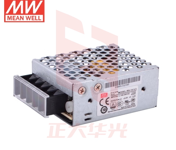 明纬（MEANWELL）RS-15-3.3 开关电源直流DC稳压变压器监控 3.3V3A