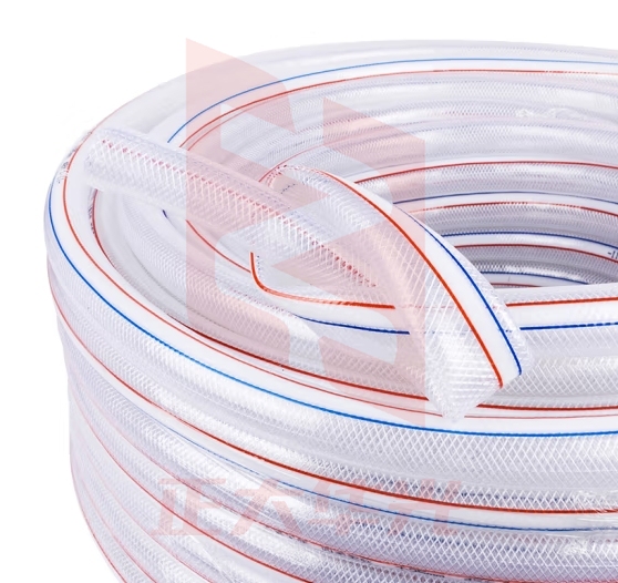 海斯迪克 HKW-187 PVC纤维增强软管 自来水塑料水管 蛇皮水管 工地塑料网线管 内径*厚度12*3mm 51米