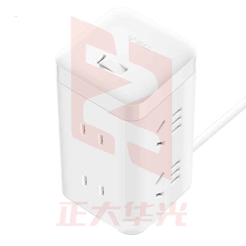 公牛（BULL) 大魔方插座 GNV-UE2240 插线板/插排/排插/接线板/拖线板 白色魔方6位插座全长1.8米