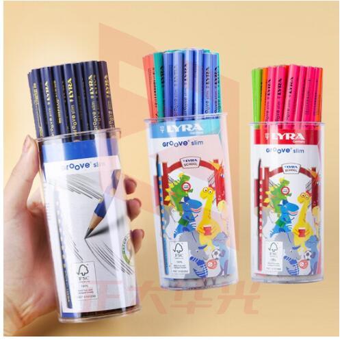 LYRA德国艺雅洞洞铅笔2B儿童三角形铅笔小学生用48支筒装L1763481