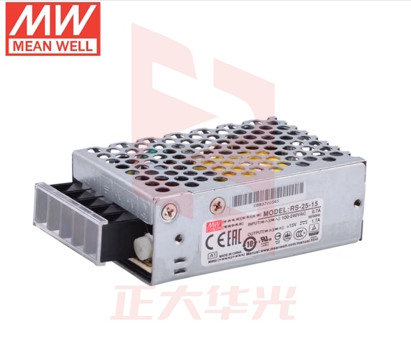 明纬（MEANWELL）开关电源 RS-25-15 直流DC稳压变压器LED电源 15V1.7A