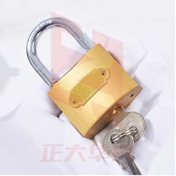 弘工HG-FTTK50仿铜挂锁机箱锁家用防盗柜子锁大门锁锁具 50mm通开【配1把钥匙】