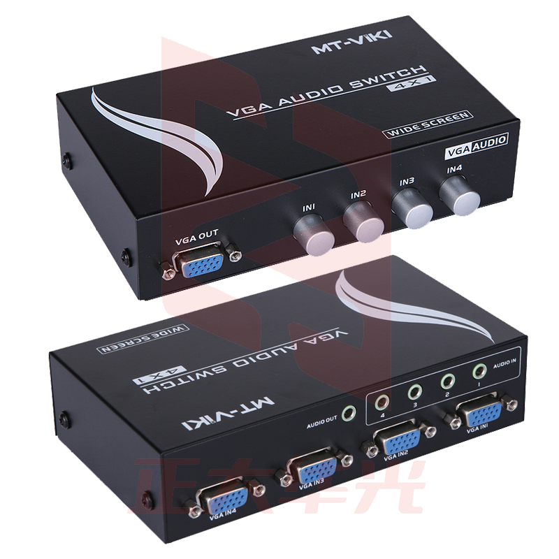 迈拓维矩MT-15-4AV vga4进1出切换器4口音视频多电 脑显示器切屏器带音频