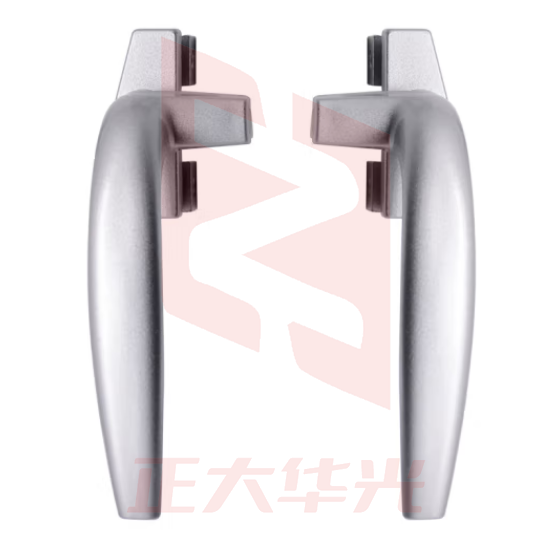 弘工HG-GJBSY02 加厚塑钢门窗户拉手推拉窗把手转动手柄 38型高脚银灰色右开
