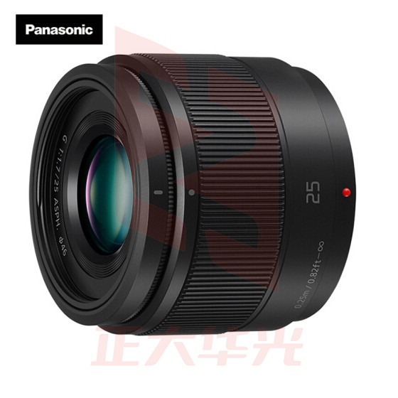 松下（Panasonic）H-H025-K 25mm F1.7 标准定焦镜头 (黑色）