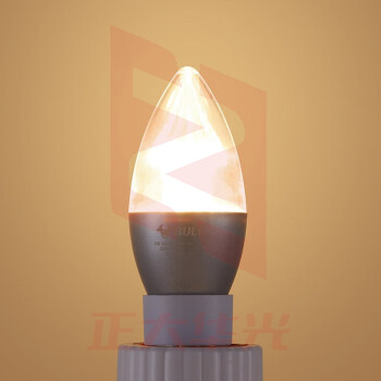 公牛（BULL）led灯泡节能玉米灯护眼电灯泡台灯 3只 小吊灯高亮螺旋5W白光烛形暖光蜡烛灯 银色蜡烛泡E14