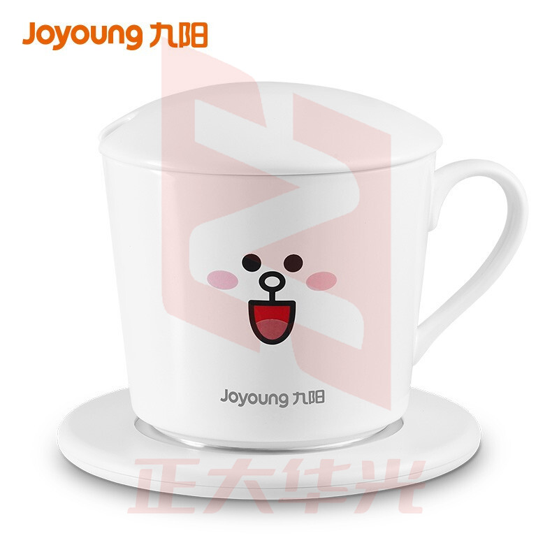 九阳 电热水杯暖暖杯垫 搭配马克杯+304不锈钢勺H01-Tea813 白色