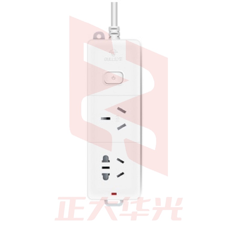 公牛 BULL 拖线板 GN-606D 总控2位 3米  16A空调专用插座 电暖器插板 4000W大功率（2017新国标）