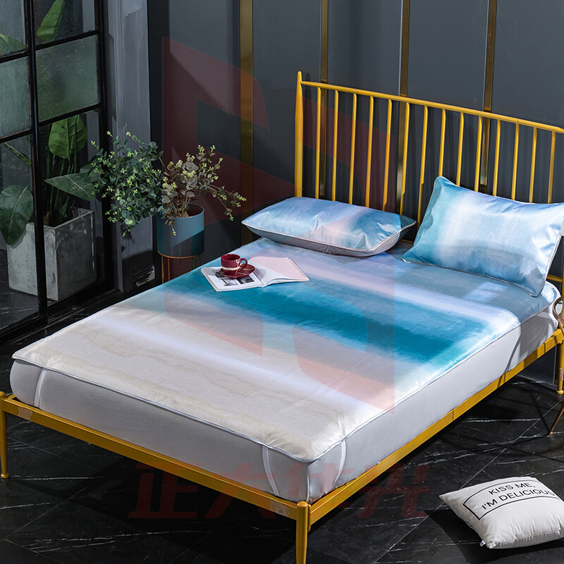 艾薇 单人冰丝席单件学生宿舍凉席夏季可折叠可水洗空调席子 如歌 0.9米床