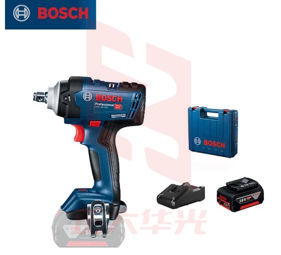 博世（BOSCH）GDS 18V-400 充电式电动冲击扳手 锂电起子机螺丝刀 无刷 5.0Ah*1 全新400牛米扳手