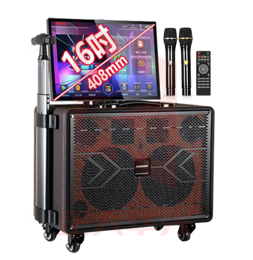 TEMEISHENG 特美声TA08-88广场舞音响带显示屏K歌拉杆户外演出视频演唱演出音箱户外音响k歌专用带声卡一体机 TA06-66+16吋屏+500G