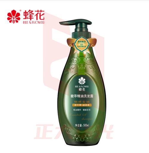 蜂花 馥萃精油洗发水温和轻感去油洗发露无硅油去油保湿柔顺500ml