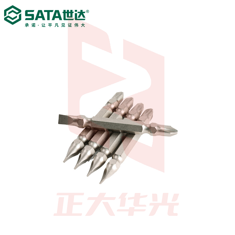世达(SATA) 59384 5件套6.3MM系列65MM长双头旋具头#1/4.5MM