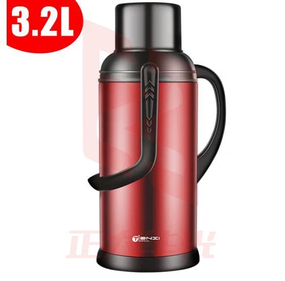 天喜（TIANXI）保温壶 家用保温水壶暖水瓶大容量保温瓶玻璃内胆家居热水瓶暖水壶 经典款红色3200ML
