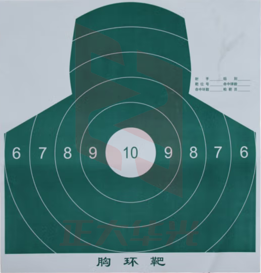 射击靶纸枪靶纸打靶纸各种靶纸 胸环靶纸100张