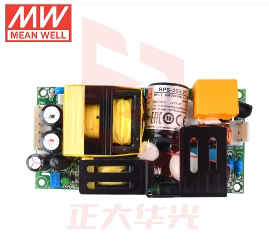 明纬（MEANWELL）RPS-200-27电源200W绿色PCB裸板医疗型供应器 27V7.5A