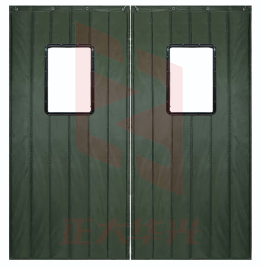 婉和110x200cm 加厚棉门帘秋冬季挡风防风保温门帘家用商用隔音隔断保暖门帘水厂车库防寒防水门帘 有窗