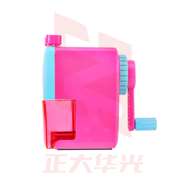 得力(deli)学生撞色款手摇削笔机/铅笔削笔器/转笔刀/卷笔刀 红色0616