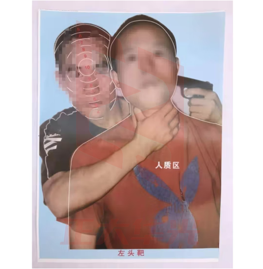 射击靶纸枪靶纸打靶纸各种靶纸 劫持人质靶100张