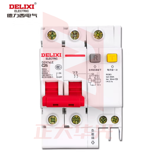 德力西电气 空开断路器空气开关漏电保护器DZ47sLE 2P 25A