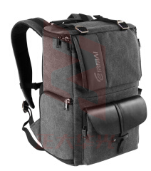 锐玛（EIRMAI）EMB-SD06 单反包相机包双肩摄影包数码帆布防水旅行背包 d90 3100d 炭灰色