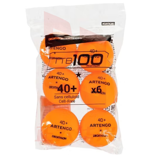 迪卡侬 一星级乒乓球 TAT40+ABS黄球6只装 2397079