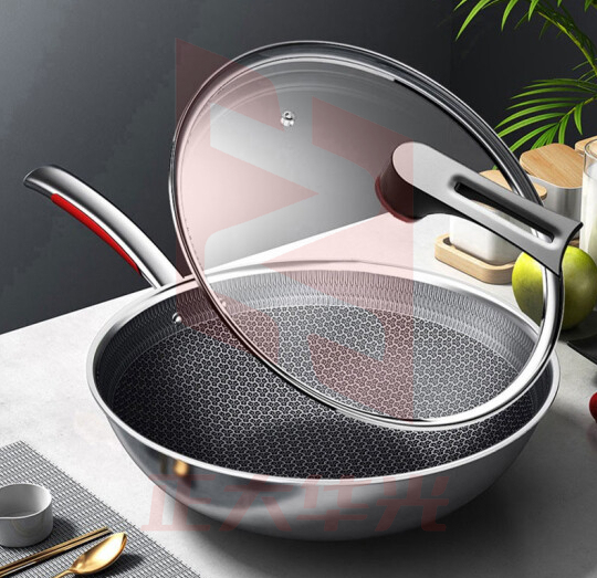 康巴赫炒锅316L不锈钢炒菜锅少油烟不粘锅32cm