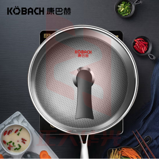 康巴赫 蜂巢304不锈钢炒锅32cm CFC32A1