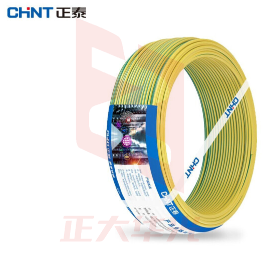 正泰 BV-1.5平方 单芯单股 塑铜线 双色 100米/盘