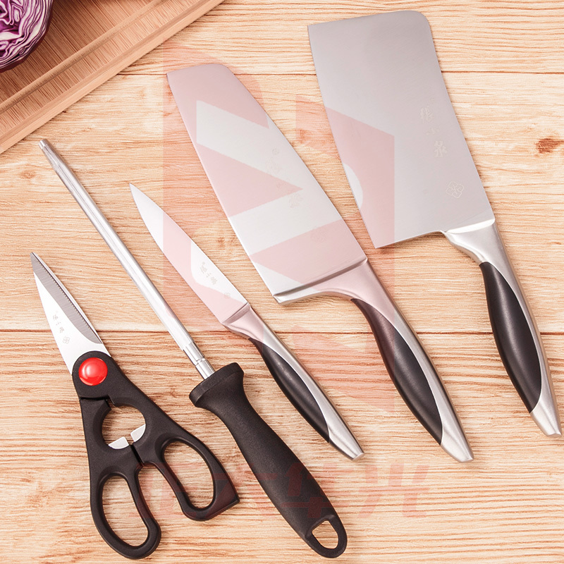 张小泉 不锈钢六件套刀具 厨房菜刀套装N5497