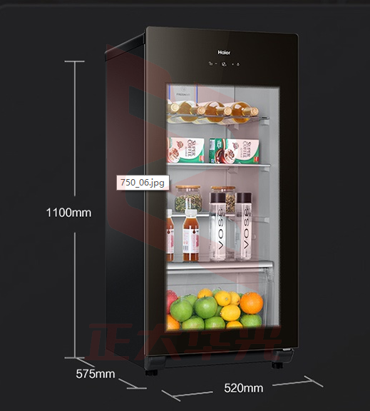 海尔（Haier） 137升家庭营养保鲜冰吧 离子杀菌茶叶饮料展示柜 小冰箱 DS0137K