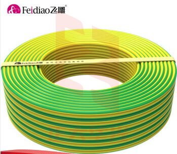 飞雕 电线电缆 BVR4平方 国标家用铜芯电线单芯多股软线100米 双色地线