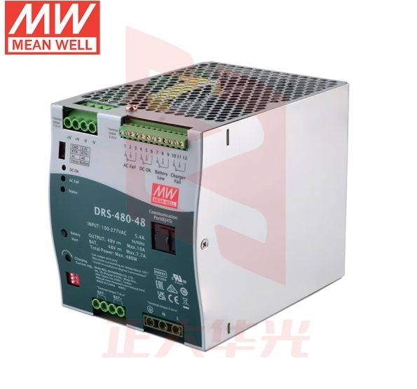 明纬（MEANWELL）DRS-480-48 智能安防消防电源 具UPS/通信功能 48V7.7A