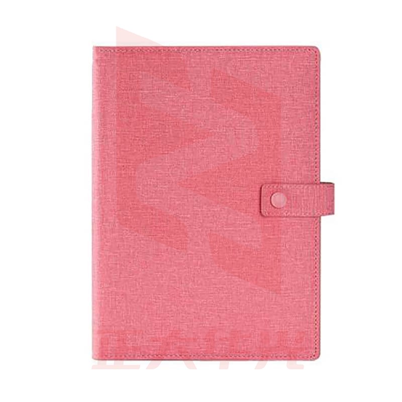 广博GBP8607按扣活页笔记本子/皮面记事本100张A5 博彩/红色