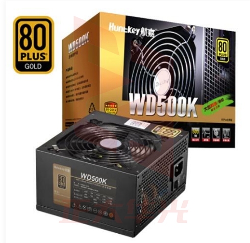 航嘉（Huntkey）WD500K 金牌500W电脑电源（80PLUS金牌/单路40A/全电压/LLC+SR+DC-DC/智能温控/apex英雄）