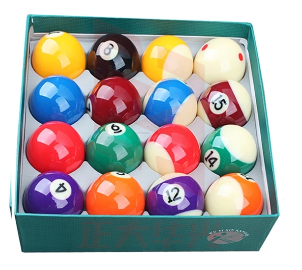 益动未来台球球子 中式黑8台球子水晶球 花式球台球用品16彩