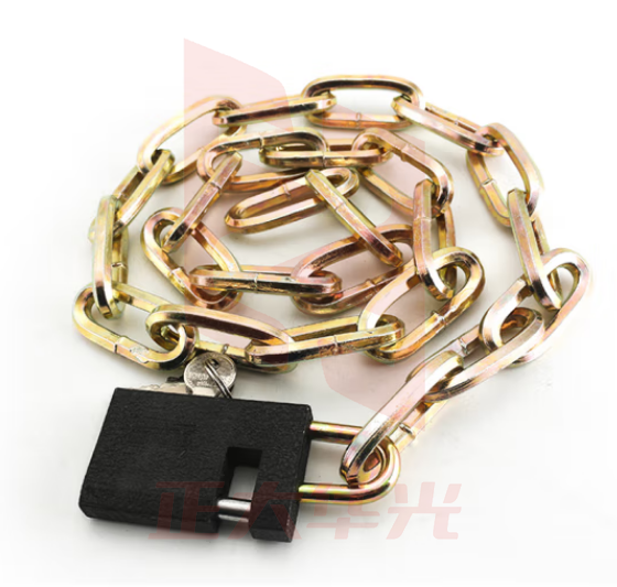 弘工HG-7*150 链条锁加长自行车防盗锁铜芯链锁单车锁 7*150