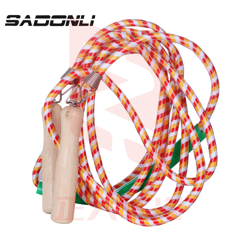 新动力 集体长跳绳木柄耐磨编织 XD-016绳长7米适合7人 颜色随机