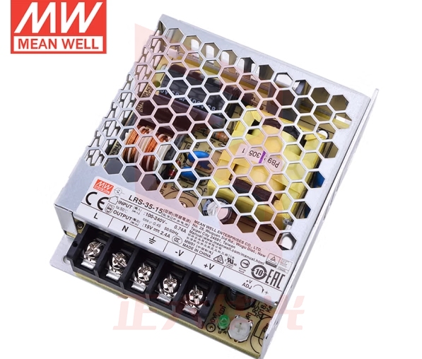 明纬（MEANWELL）LRS-35-15 220转变压器灯带监控驱动电源 明纬电源 2.4A 15V