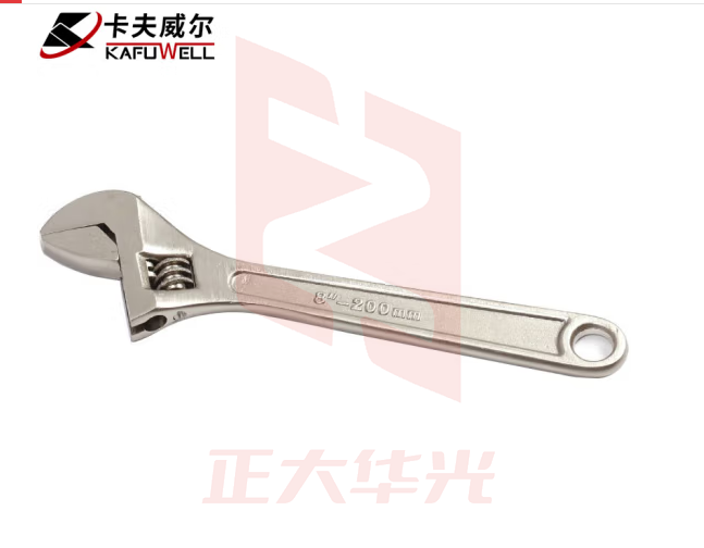 卡夫威尔 8寸全抛镍铁活扳手 活口扳手 WR4008D