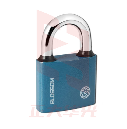 梅花（BLOSSOM）挂锁 铜芯防锈锁 室内外防水大门锁防盗家用锁38MM蓝色BC2938