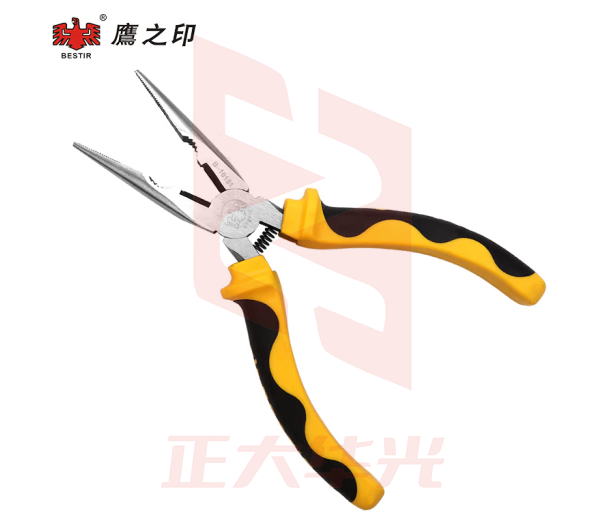 鹰之印尖嘴钳6寸8寸多功能五金工具电工钳子尖头尖咀钳子针嘴钳 【高碳钢】6寸尖嘴钳/波纹柄 10181