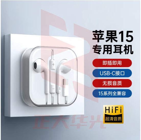 智国者WITGOER  LT2 适用于苹果15耳机有线promax/iphone15/plus手机type-c专用USB-C十五接口平板ipad