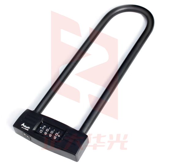 奥本密码玻璃门锁 u型锁 免钥匙长插挂锁 防盗锁头电动电瓶车锁7625