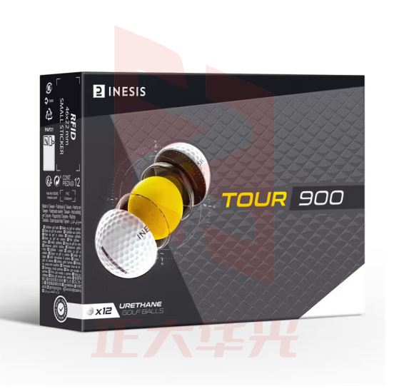 迪卡侬 高尔夫球三层球比赛下场球室内室外INESIS900系列（白色）-2517537