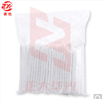 者也 100只/包一次性条形帽防尘帽无纺布帽头套发罩网帽食品厂防尘防落发 白色