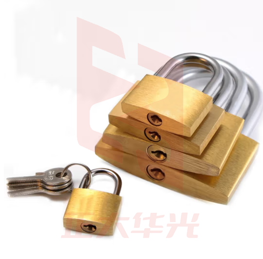 弘工HG-HTD40 铜挂锁柜门锁 防盗挂锁头宿舍抽屉柜子锁 短梁40mm 定制