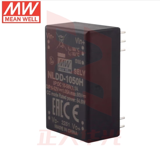 明纬（MEANWELL）NLDD-1050H恒流降压式LED驱动电源 6-52VDC1.05A