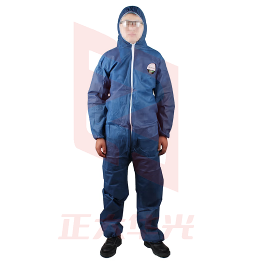 雷克兰（Lakeland） PPP428BE麦克斯带帽连体防护服 透气服 劳保用品化学防化服 蓝色 1套 蓝色 XL
