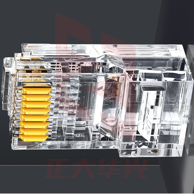 山泽（SAMZHE）FV-5100 8P8C超五类网络水晶头100个/盒镀金非屏蔽RJ45网线接头CAT5e水晶头